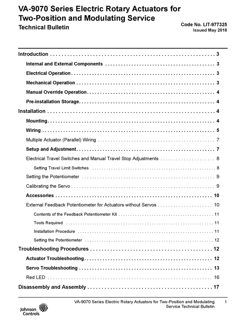 Johnson Controls VA-9070 Series Service manual Johnson Controls VA-9070 Series Service manual