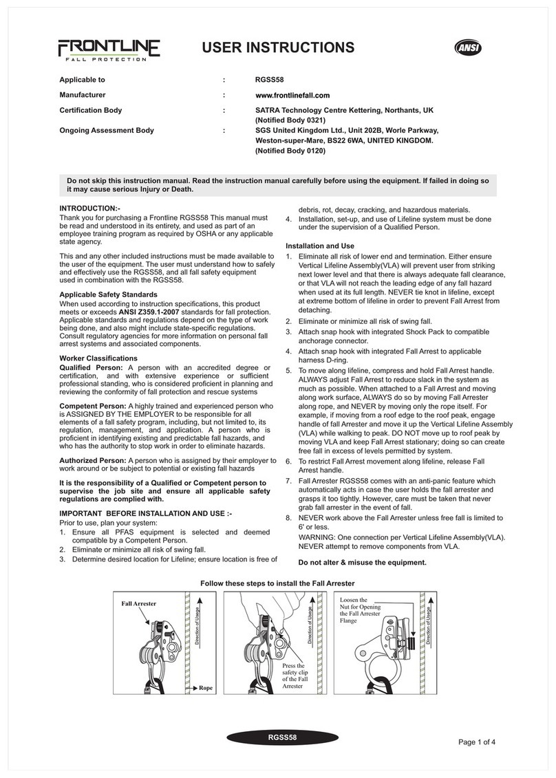 FrontLine RGSS58 User instructions