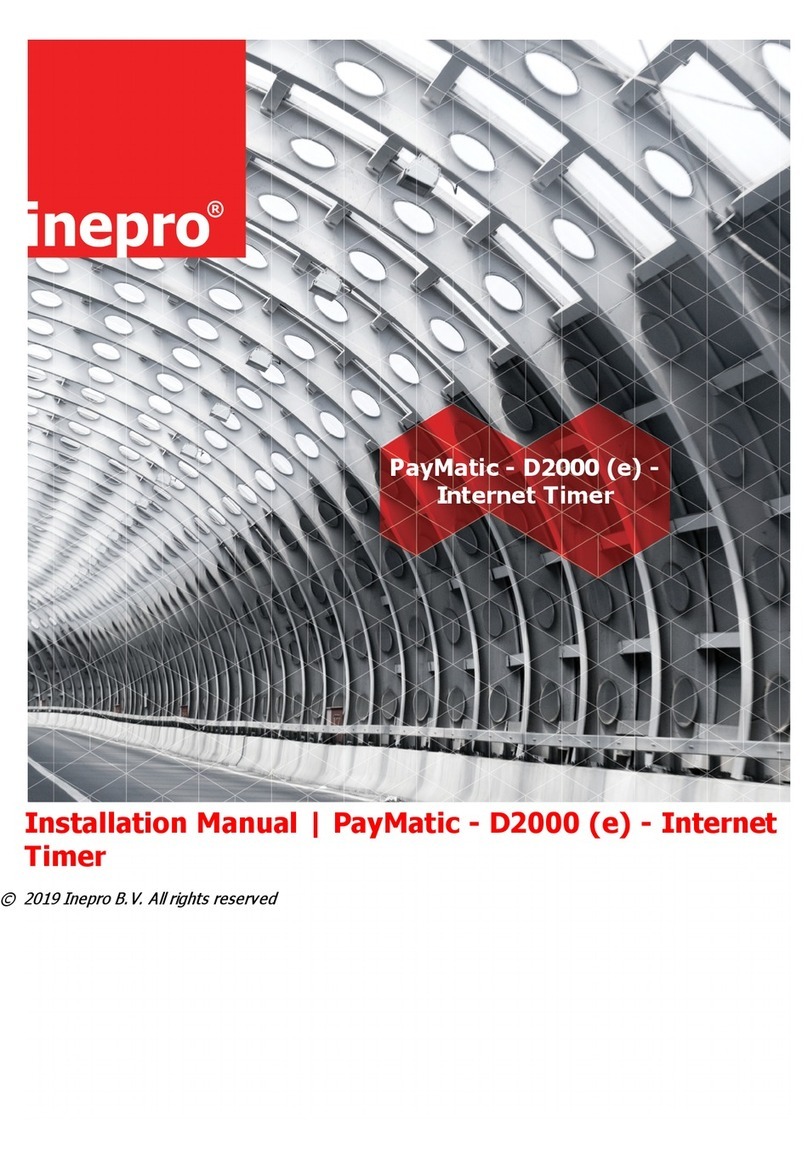 Inepro PayMatic - D2000 - Internet Timer installation manual