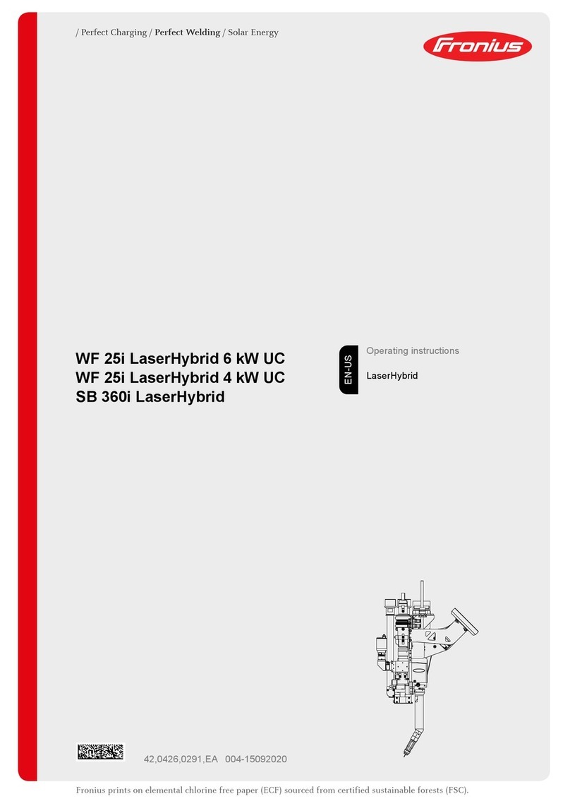 FRO­NIUS WF 25i LaserHybrid 6 kW UC User manual