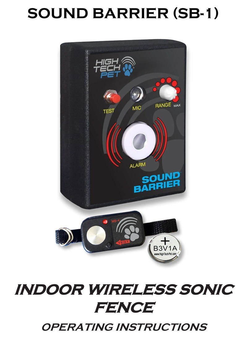 High Tech Pet Products SOUND BARRIER SB-1 operating instructions High Tech Pet Products SOUND BARRIER SB-1 operating instructions