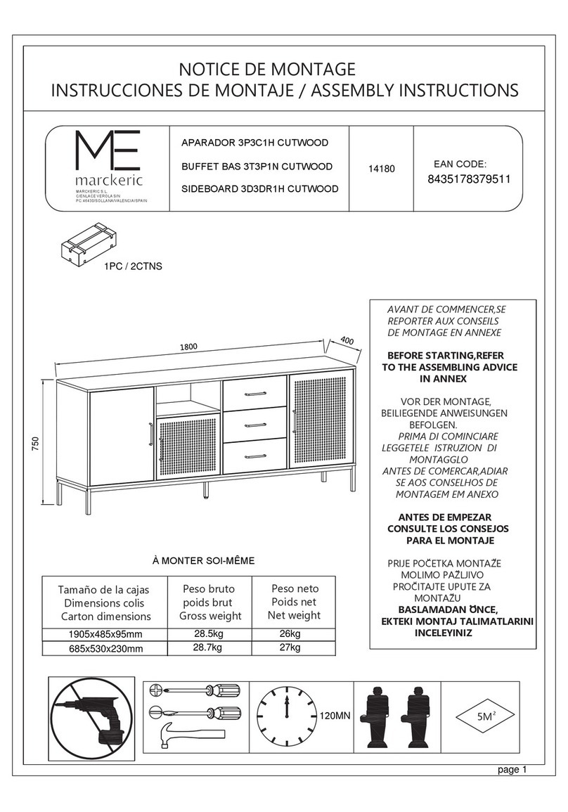 MARCKERIC SIDEBOARD 3D3DR1H CUTWOOD 14180 Assembly instructions