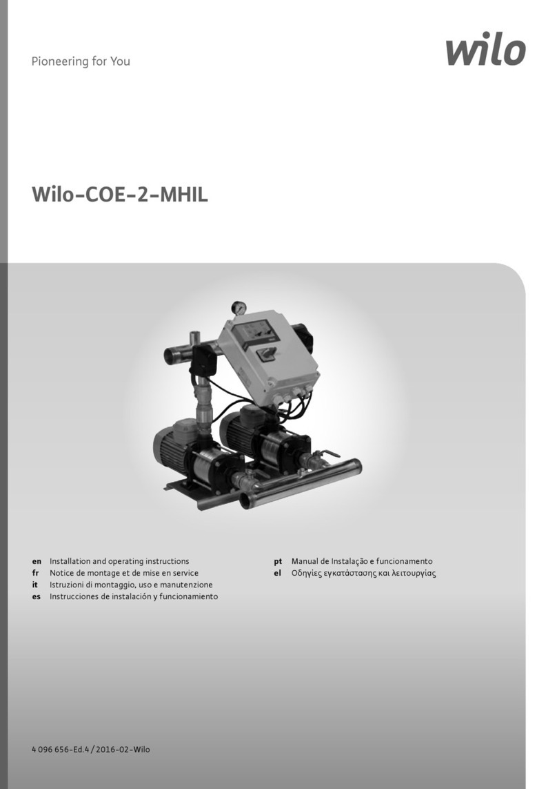 Wilo Wilo-COE-2-MHIL Installation and operating instructions Wilo Wilo-COE-2-MHIL Installation and operating instructions