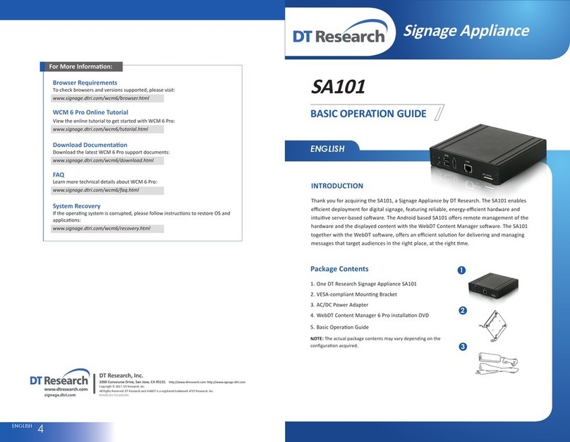 DT Research SA101 Assembly instructions