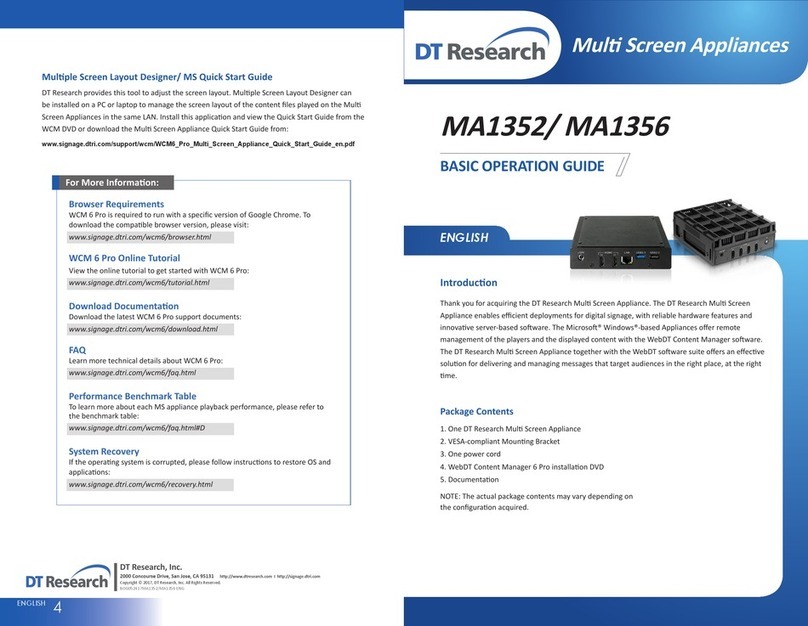 DT Research MA1352 Assembly instructions