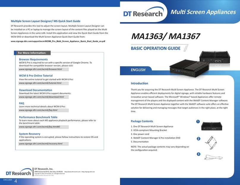 DT Research MA1363 Basic operation guide