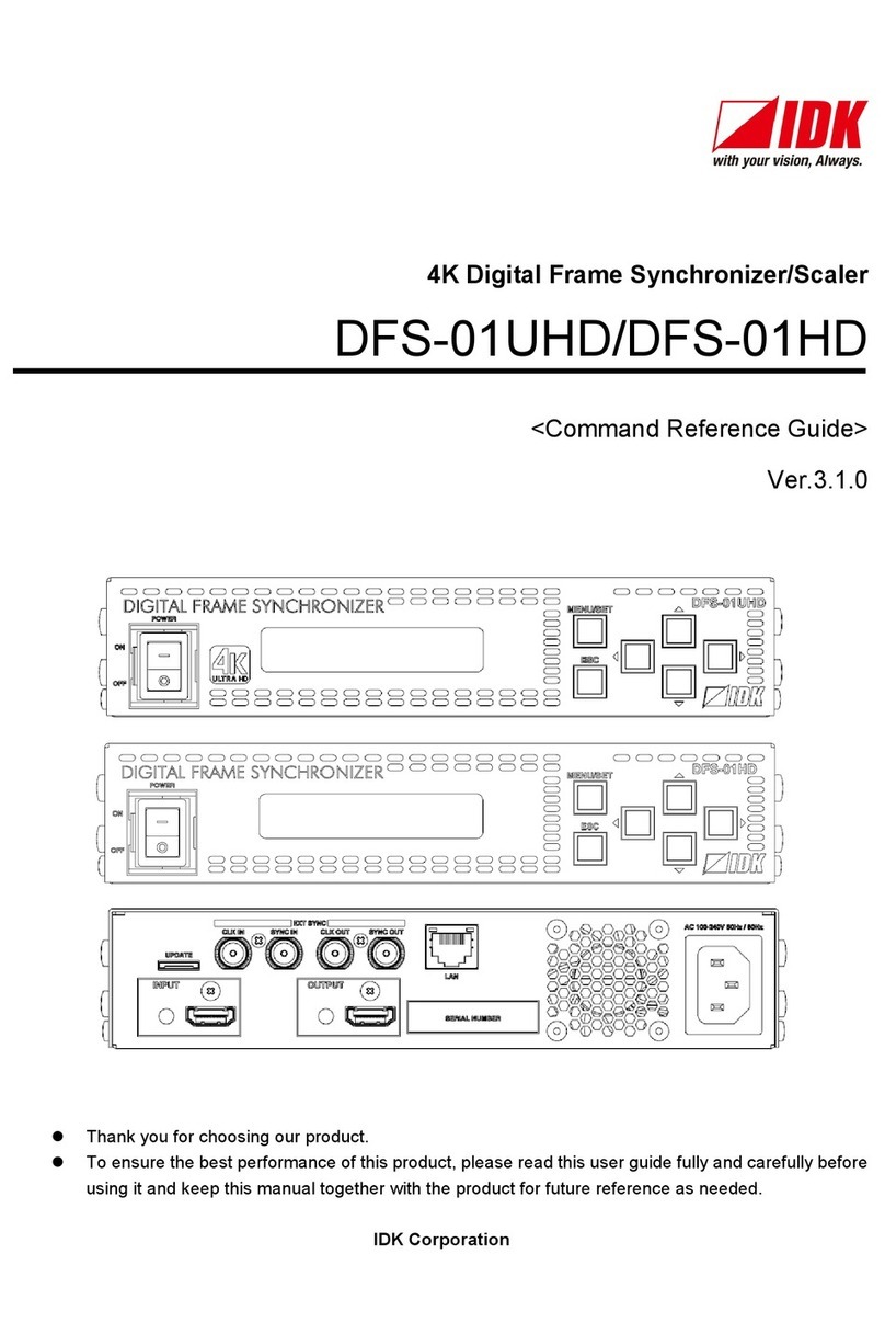 IDK DFS-01UHD Command reference guide