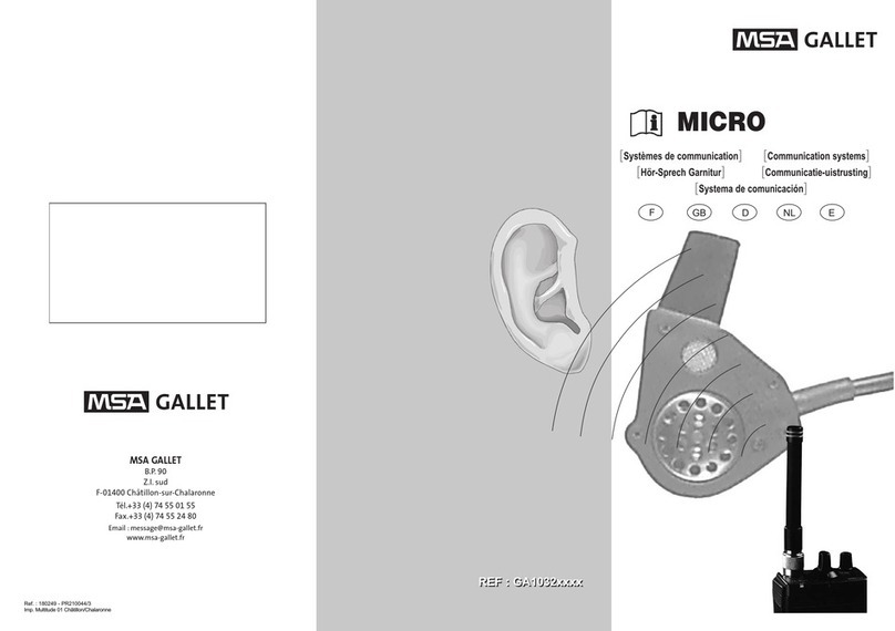 MSA GALLET MICRO GA1032 Series manual MSA GALLET MICRO GA1032 Series manual