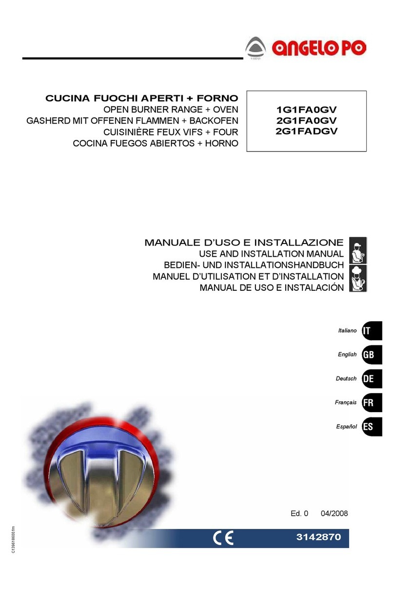 Angelo Po 1G1FA0GV Use and installation  manual