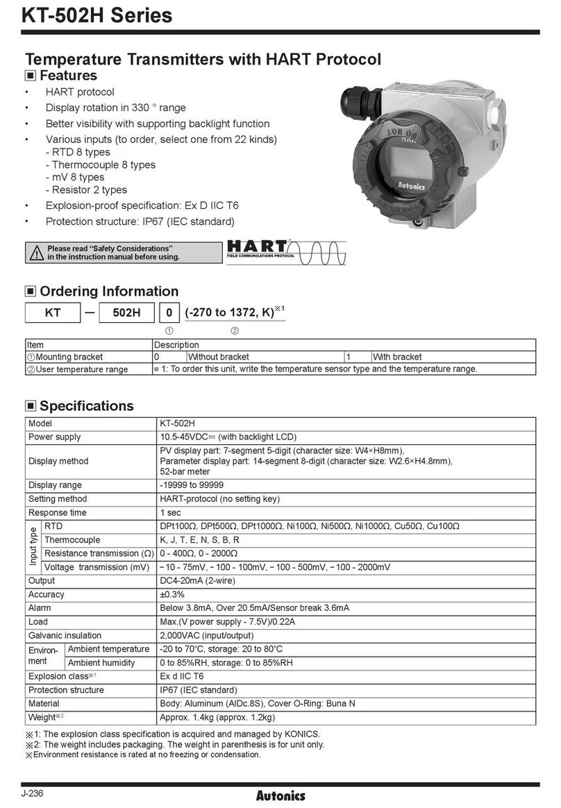 Autonics KT-502H Series User manual
