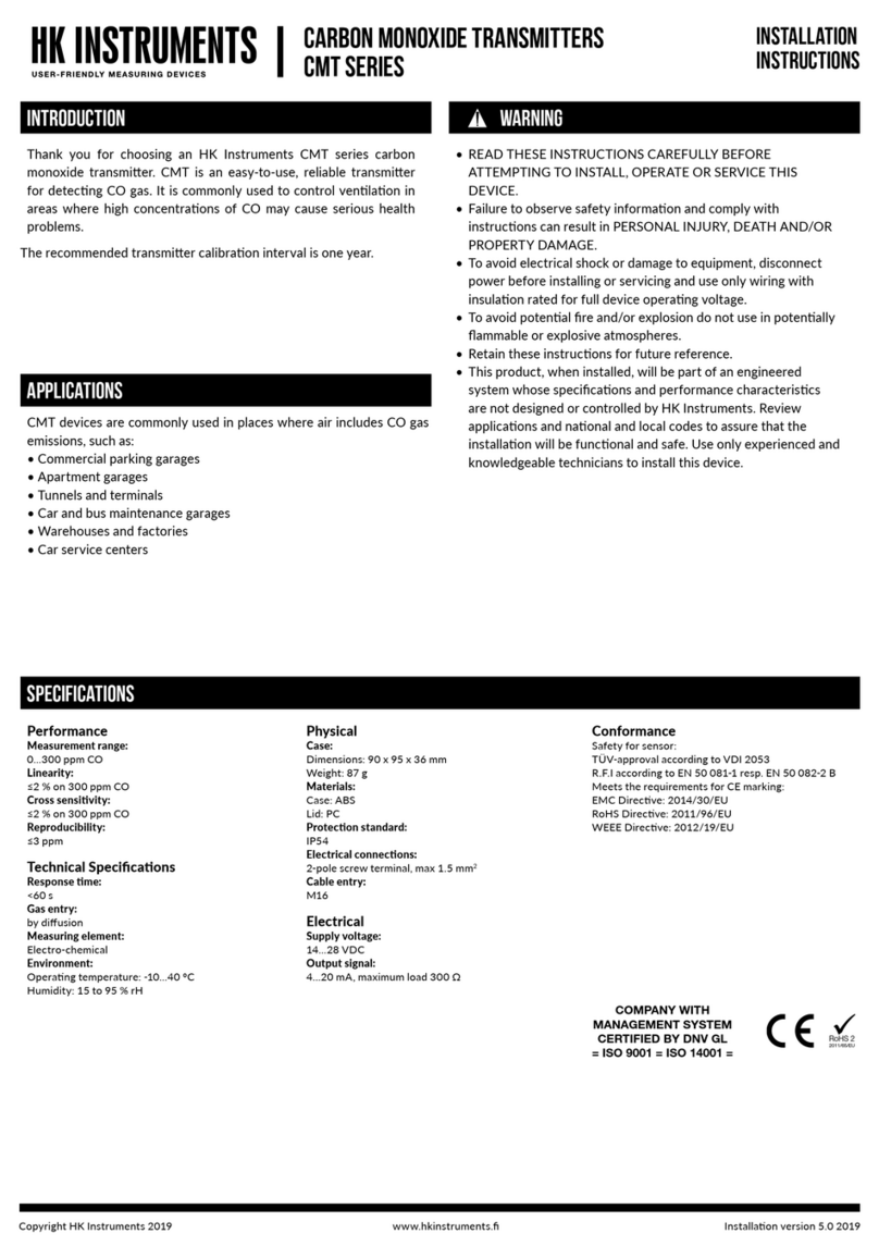 HK Instruments CMT Series User manual