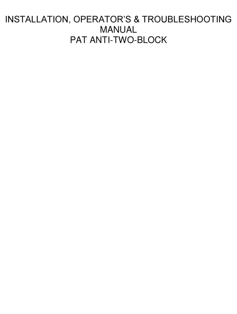 PSR PAT ANTI-TWO-BLOCK INSTALLATION, OPERATOR’S & TROUBLESHOOTING MANUAL