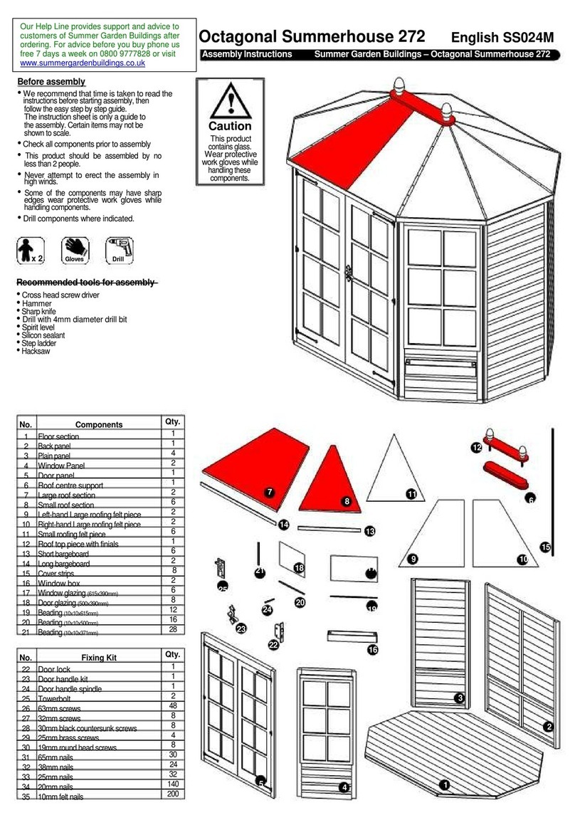 Summer Garden Buildings Octagonal Summerhouse 272 Assembly instructions