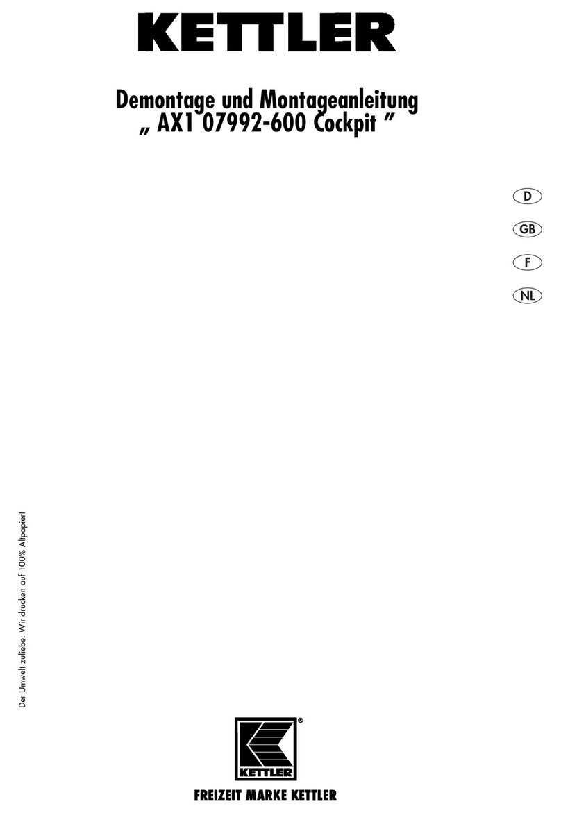 Kettler Ergometer AX 1 quick start guide