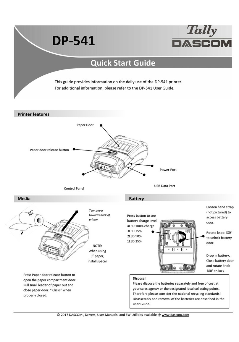 Dascom Tally PrintekMobile DP-541 Series User manual