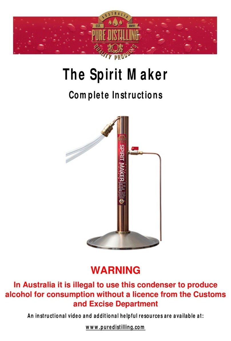 Pure Distilling Spirit Maker User manual