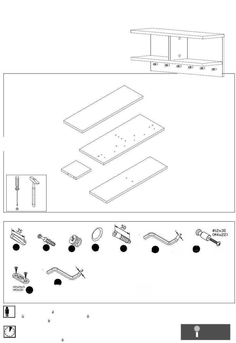 Micasa Hat Shelf 119336208012 Assembly instructions