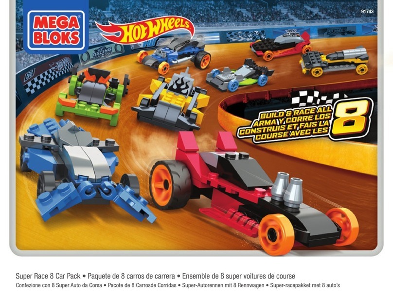 Mattel MEGA BLOCKS Hot Wheels Super Race 8 Car Pack instructions
