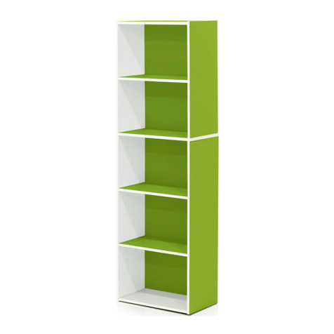 Furinno Open Shelf Bookcase 11055WH-GR User manual