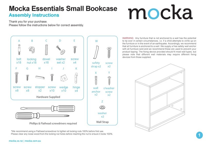 Mocka Essentials Small Bookcase User manual
