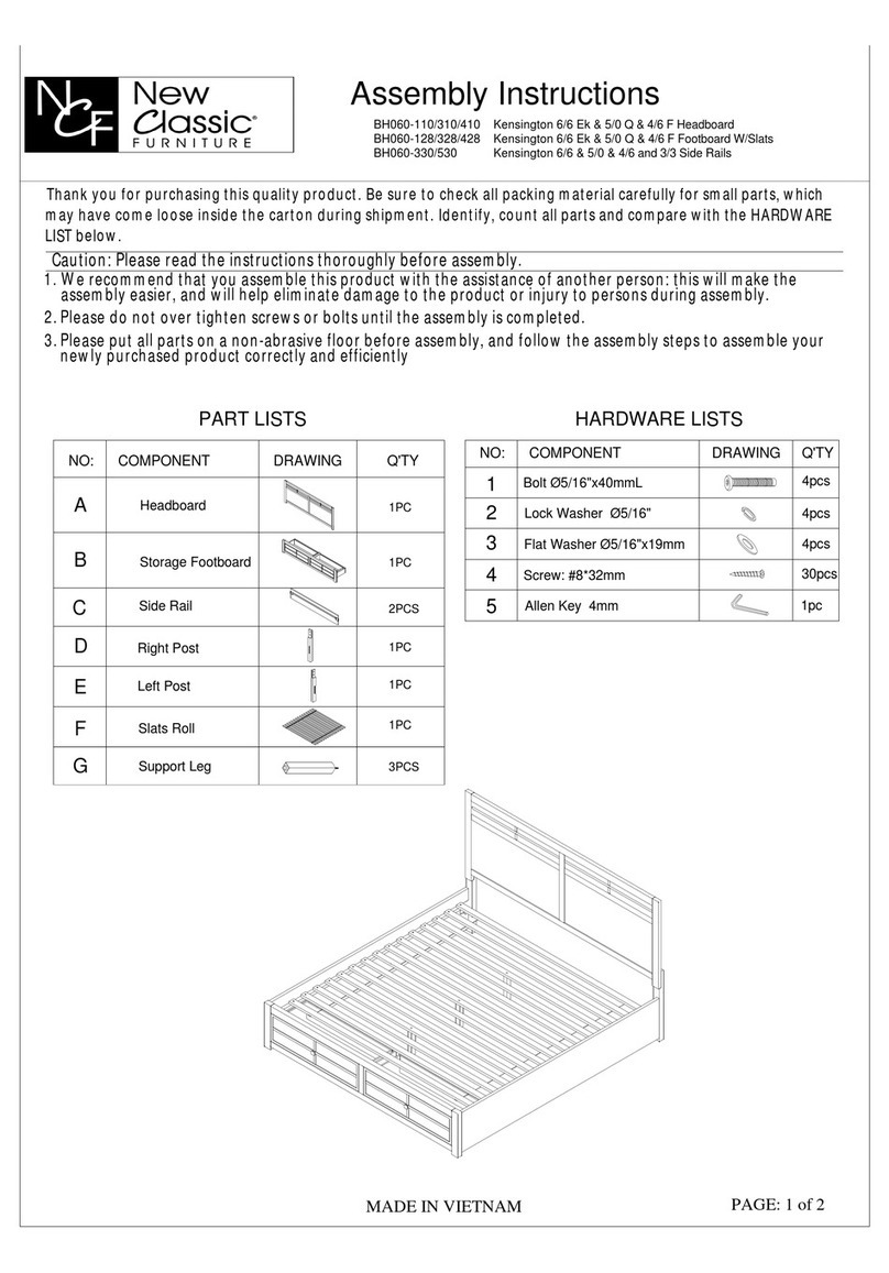 New Classic Furniture Kensington 6/6 Ek Assembly instructions New Classic Furniture Kensington 6/6 Ek Assembly instructions
