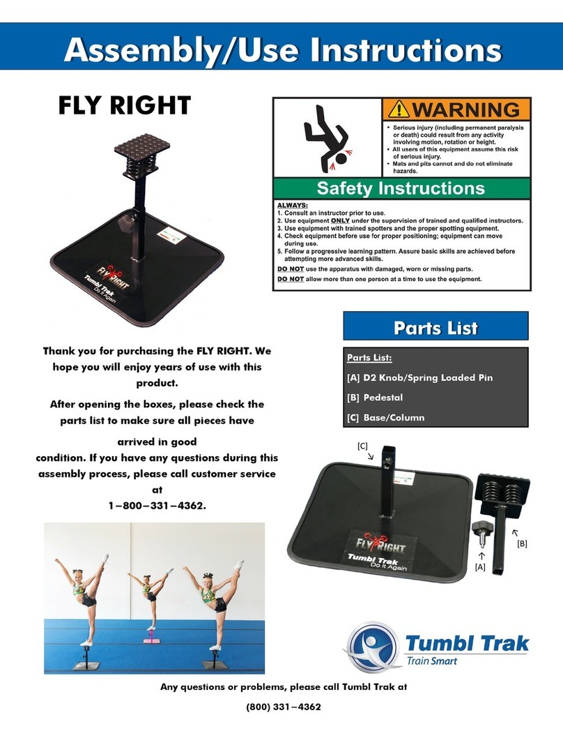 Tumbl Trak FLY RIGHT Assembly & use instructions