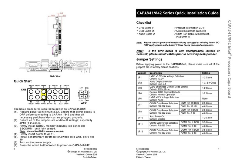 AXIOMTEK CAPA841 User manual