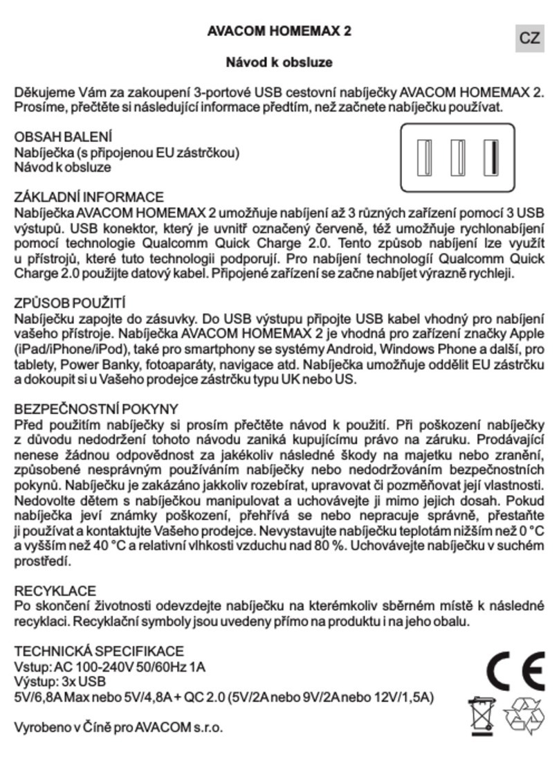 Avacom HOMEMAX 2 User manual