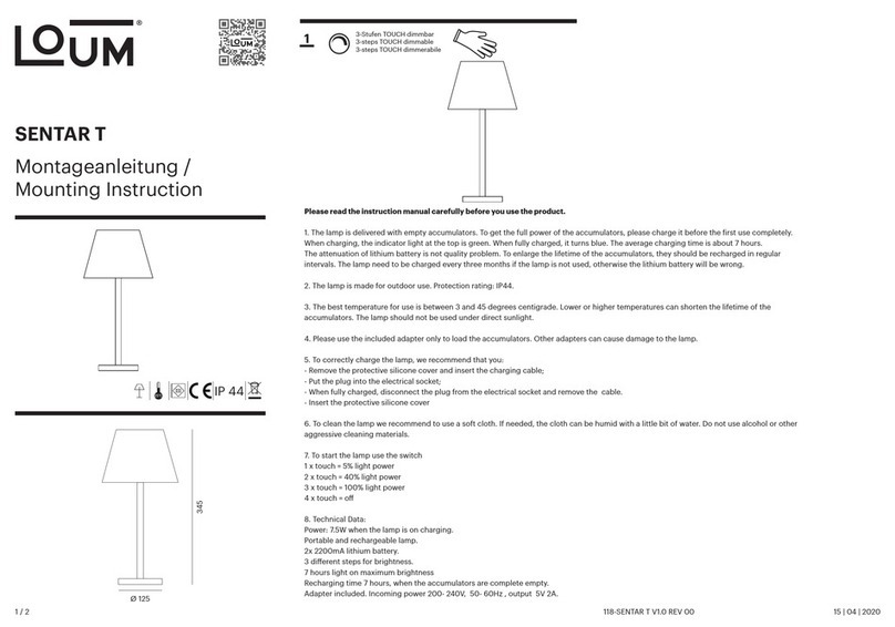 MOLTO LUCE LOUM SENTAR T User guide