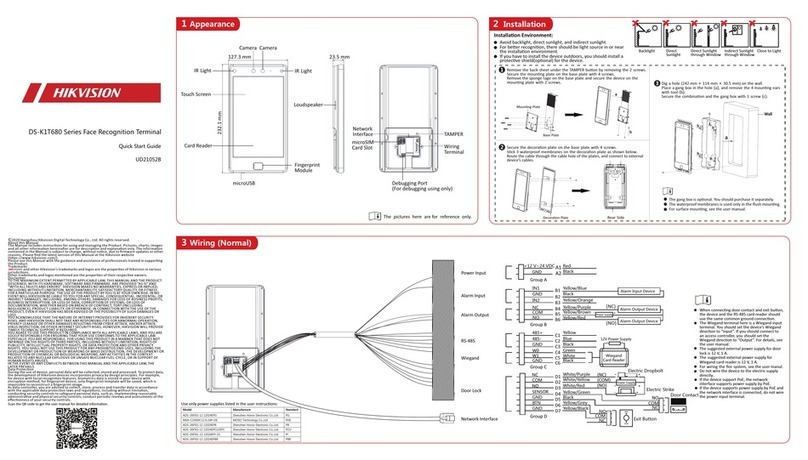 HIK VISION DS-K1T680 Series quick start guide