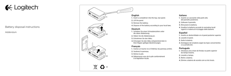 Logitech Addendum instructions