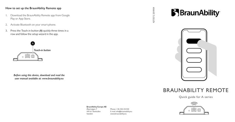 BraunAbility REMOTE User manual