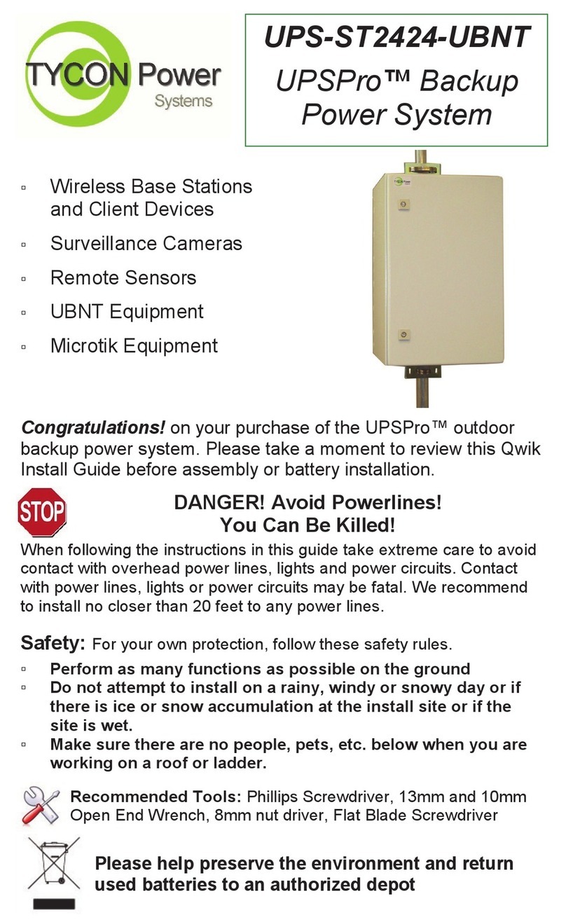 Tycon Power Systems UPSPro instructions