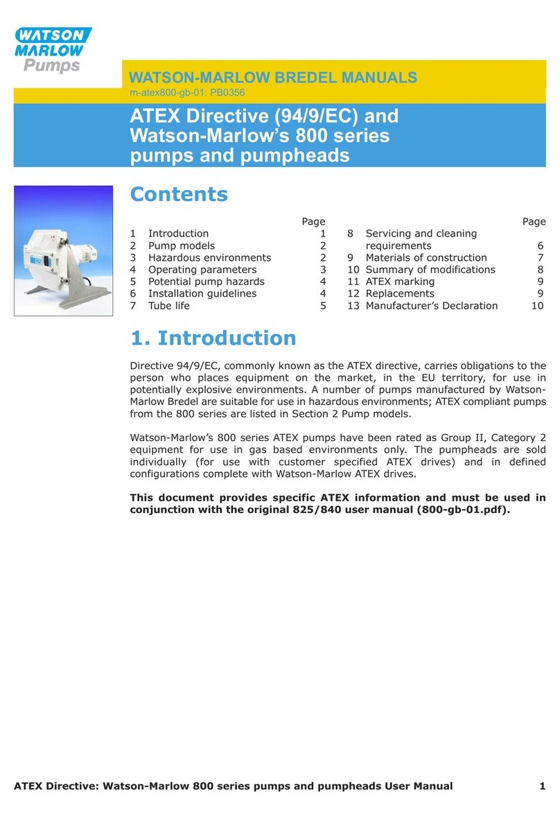 Watson Marlow Pumps 800 Series manual