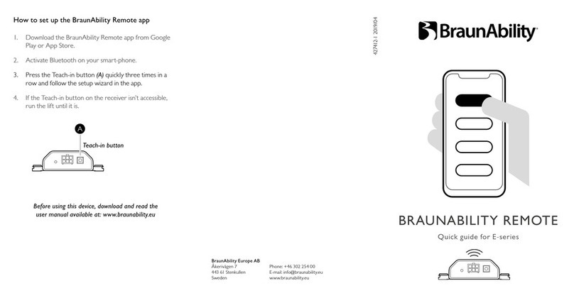 BraunAbility REMOTE User manual