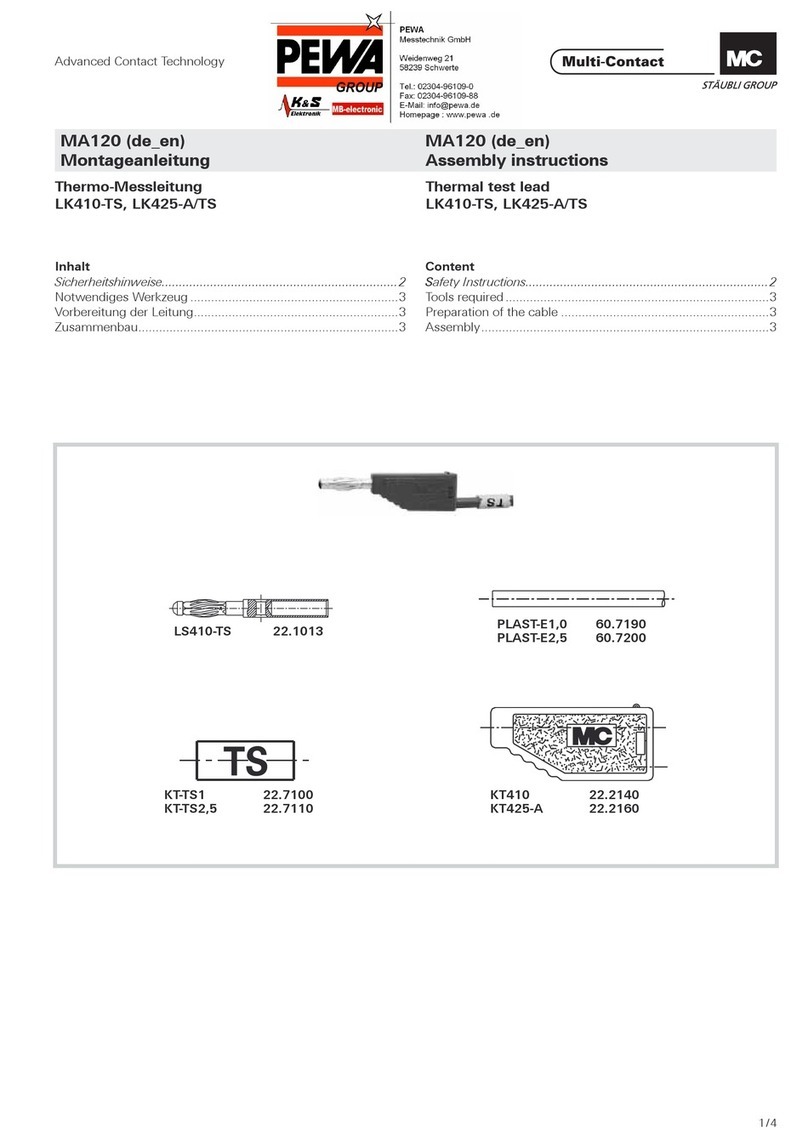 Staubli Multi-Contact LK410-TS Assembly instructions