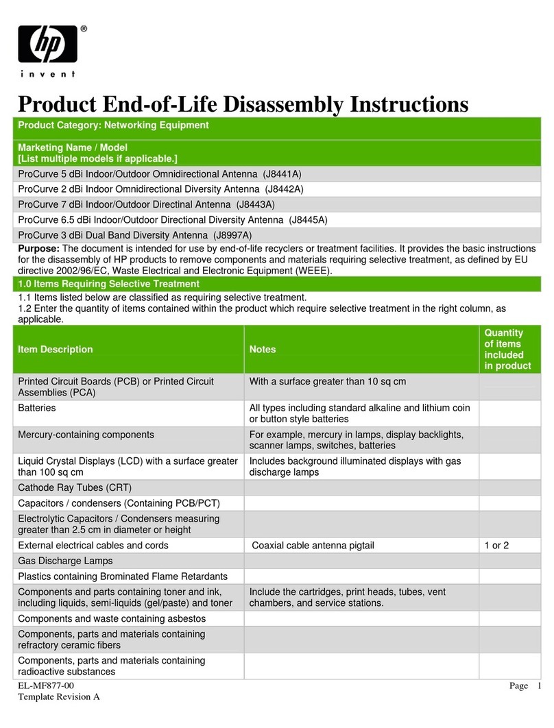 HP ProCurve 2 dBi Assembly instructions