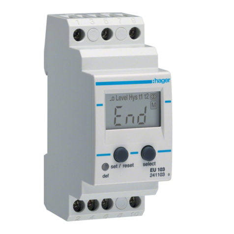hager EU 103 User instructions