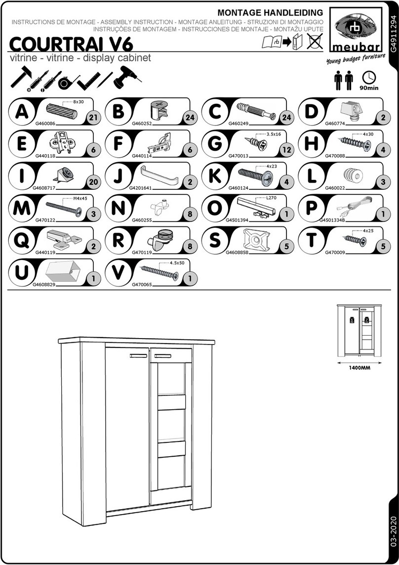 meubar COURTRAI V6 Assembly instruction