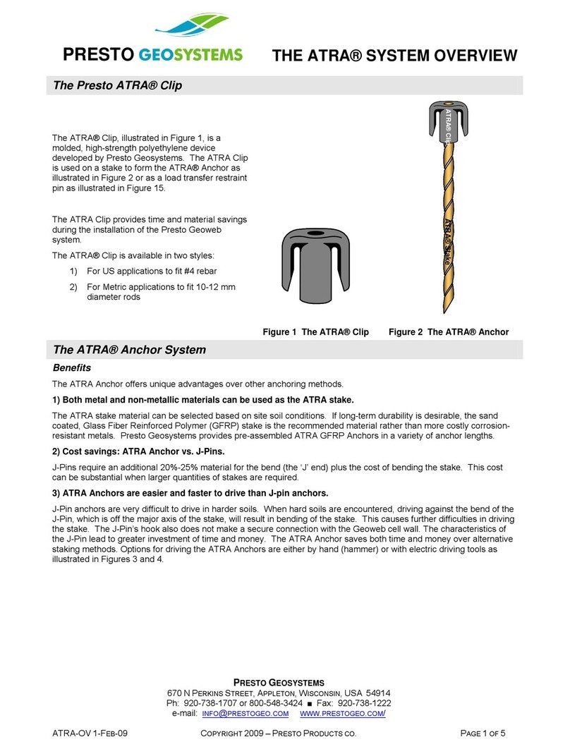 Presto GEOSYSTEMS ATRA Clip manual