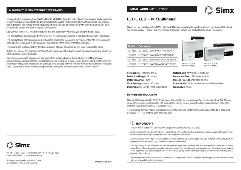SImx ELITE LED LHTC637 User manual