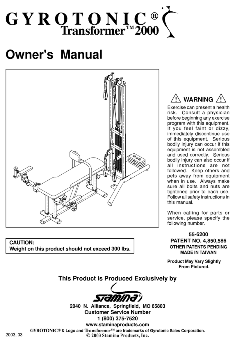 Stamina GYROTRONIC Transformer 2000 User manual