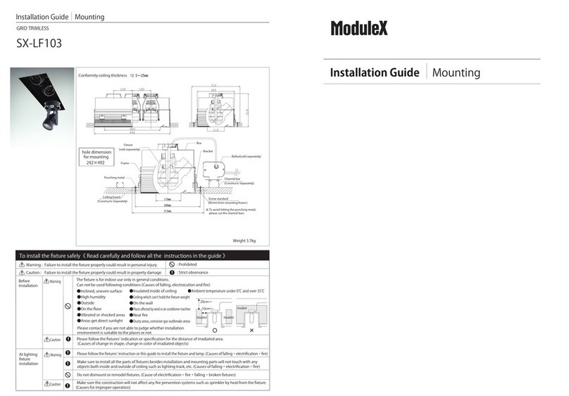 Modulex SX-LF103 Installation and mounting guide