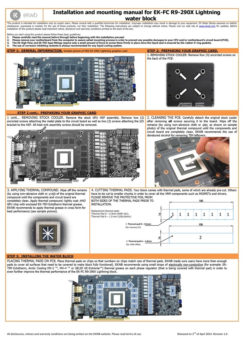 ekwb EK-FC R9-290X Lightning Series Manual