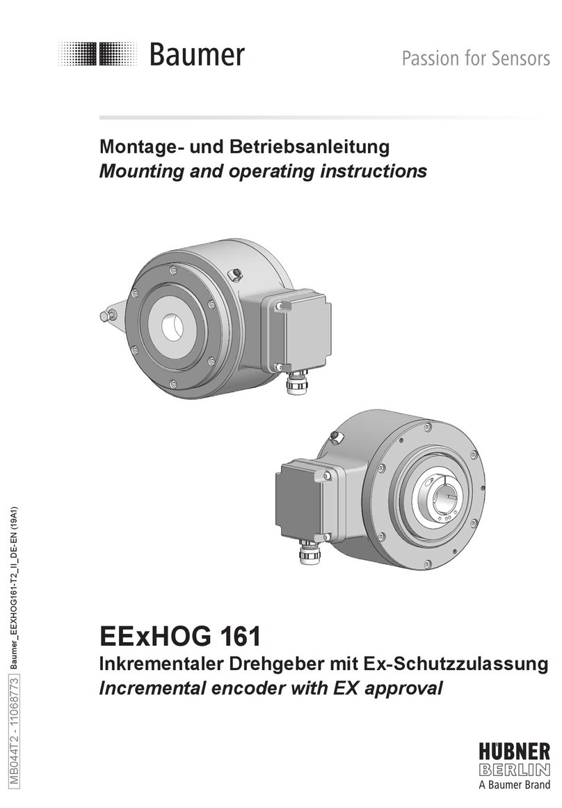 Baumer Hubner EExHOG 161 Mounting and operating instructions Baumer Hubner EExHOG 161 Mounting and operating instructions