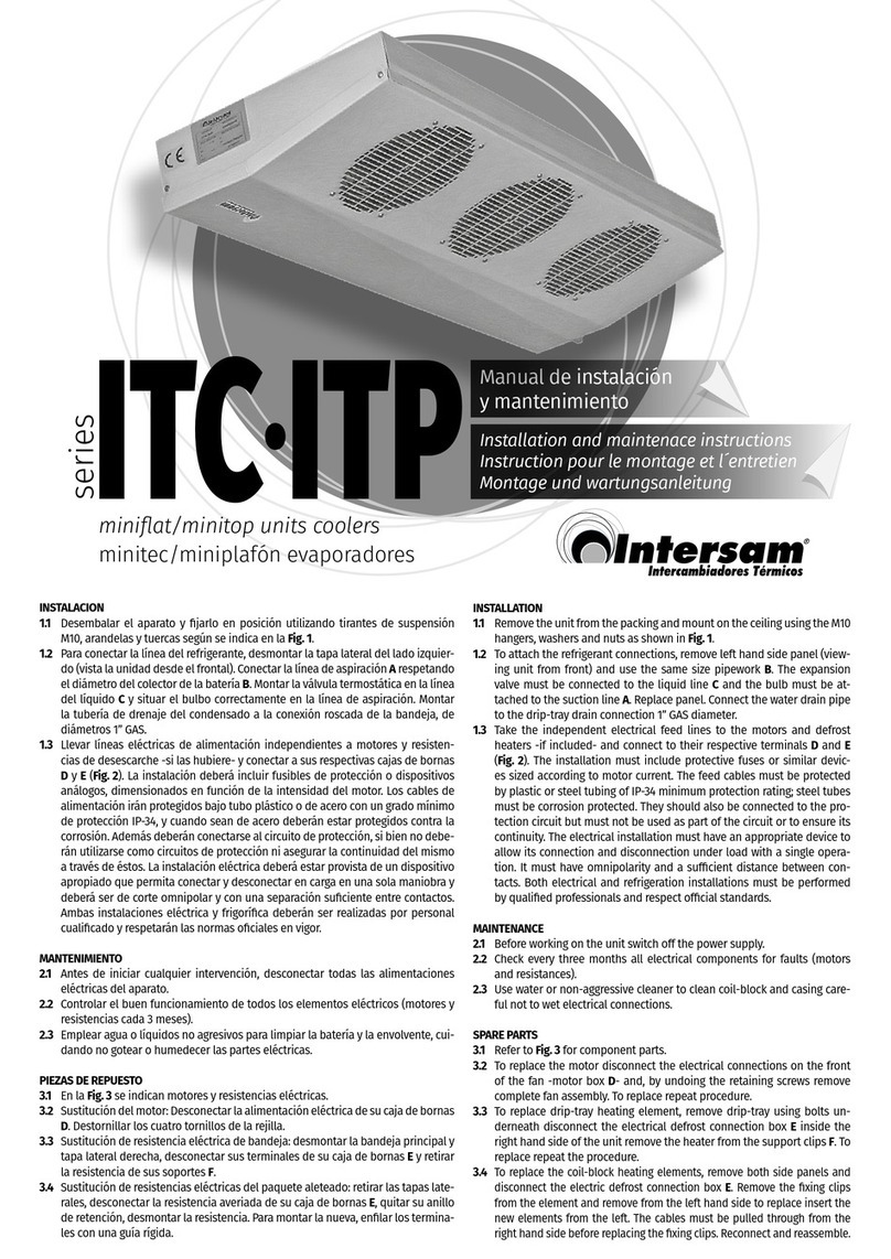 Intersam ITC-ITP Series Installation and maintenance instructions
