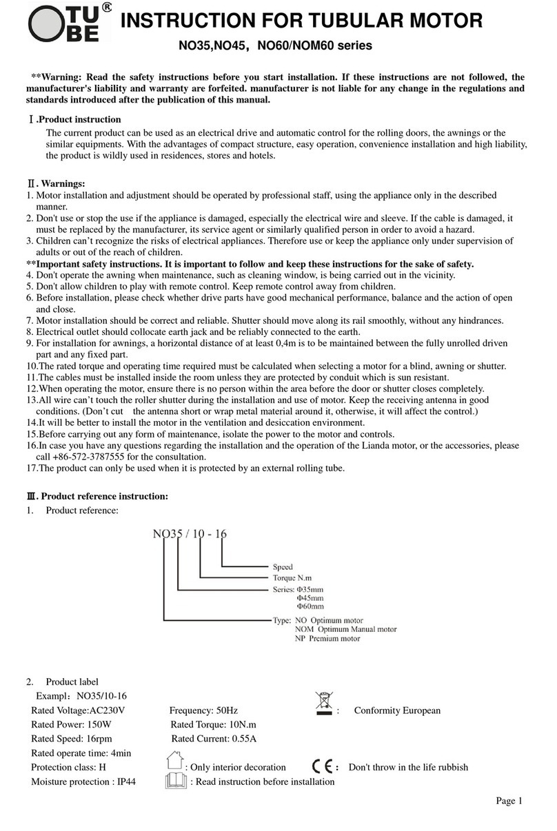 TUBE NO60 Series Instruction