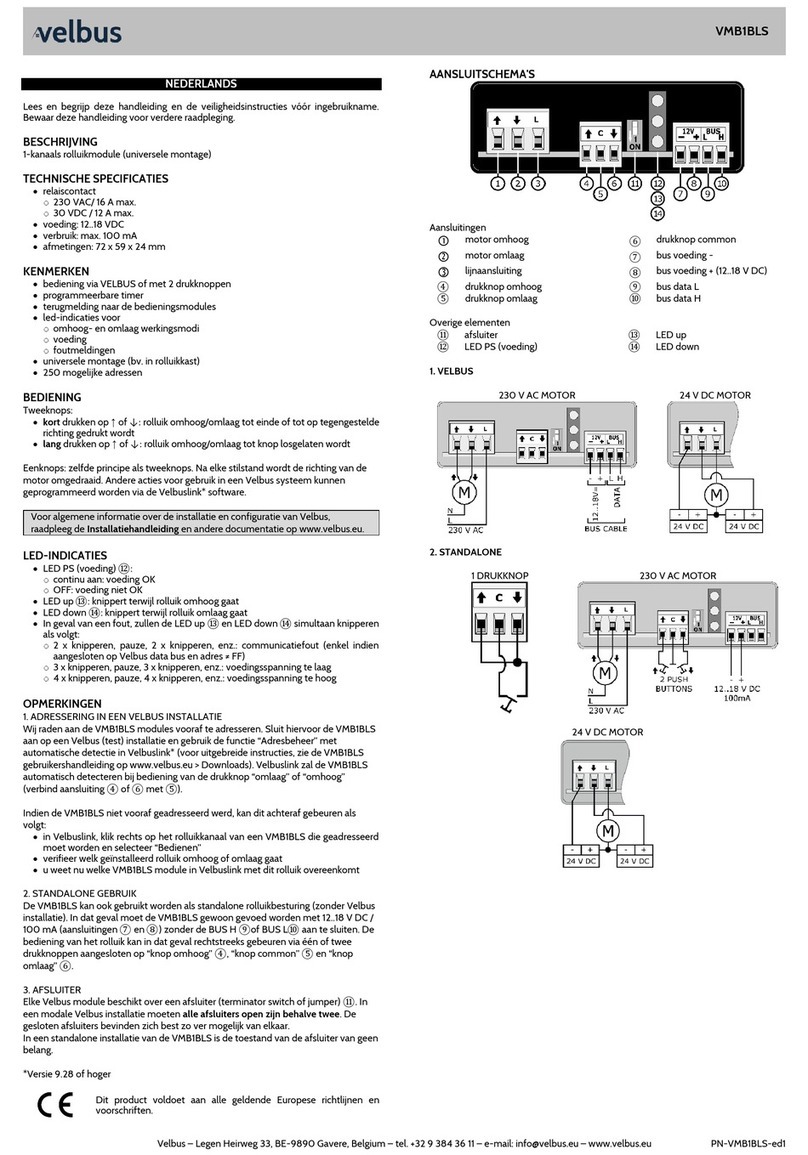 Velbus VMB1BLS manual