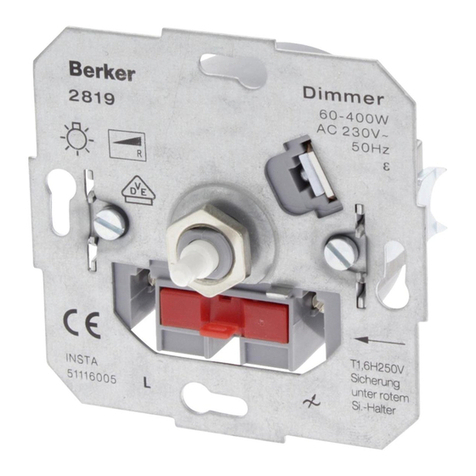 Berker 2819 Series Operation and assembly instructions