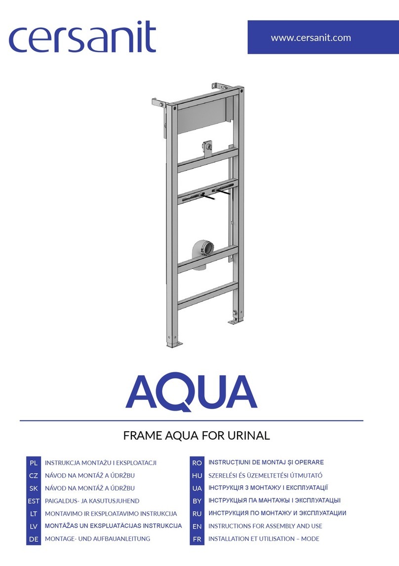 Cersanit AQUA Instructions for assembly and use